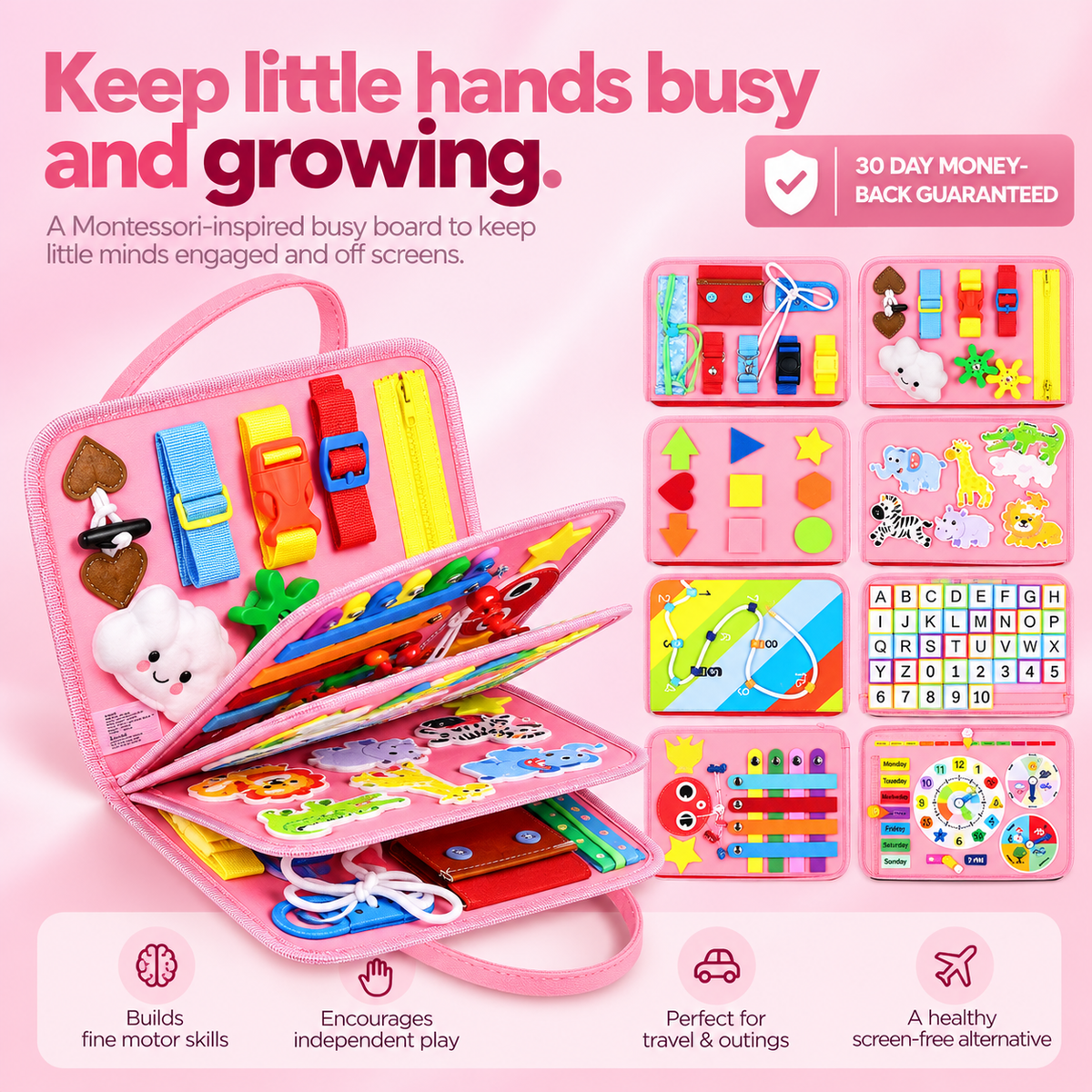 Bub & Bloom Montessori Busy Board For Kids